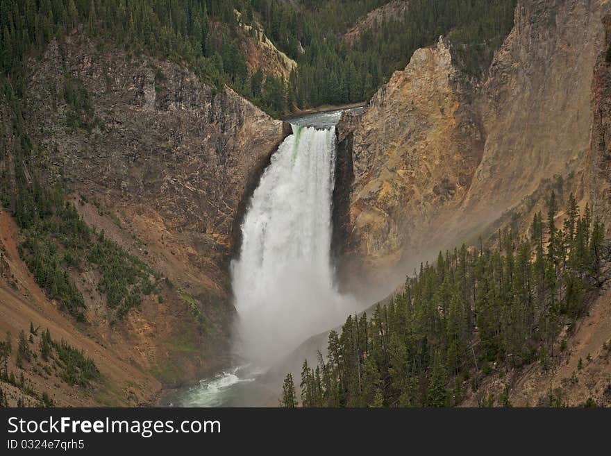 Lower Falls in Yellowstone, WY. Lower Falls in Yellowstone, WY