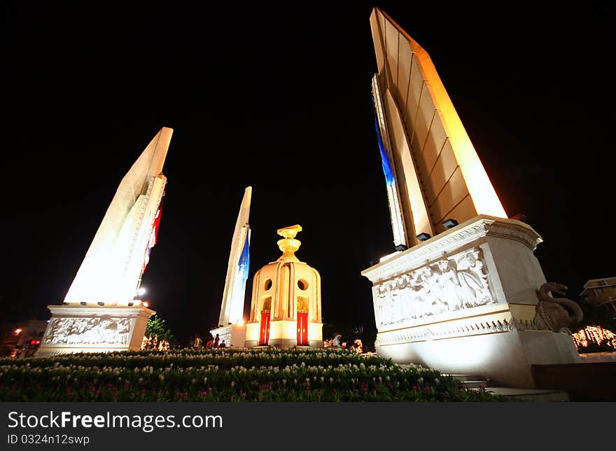 Democracy Monument located at Ratchadamnoen, bangkok, thailand. Democracy Monument located at Ratchadamnoen, bangkok, thailand