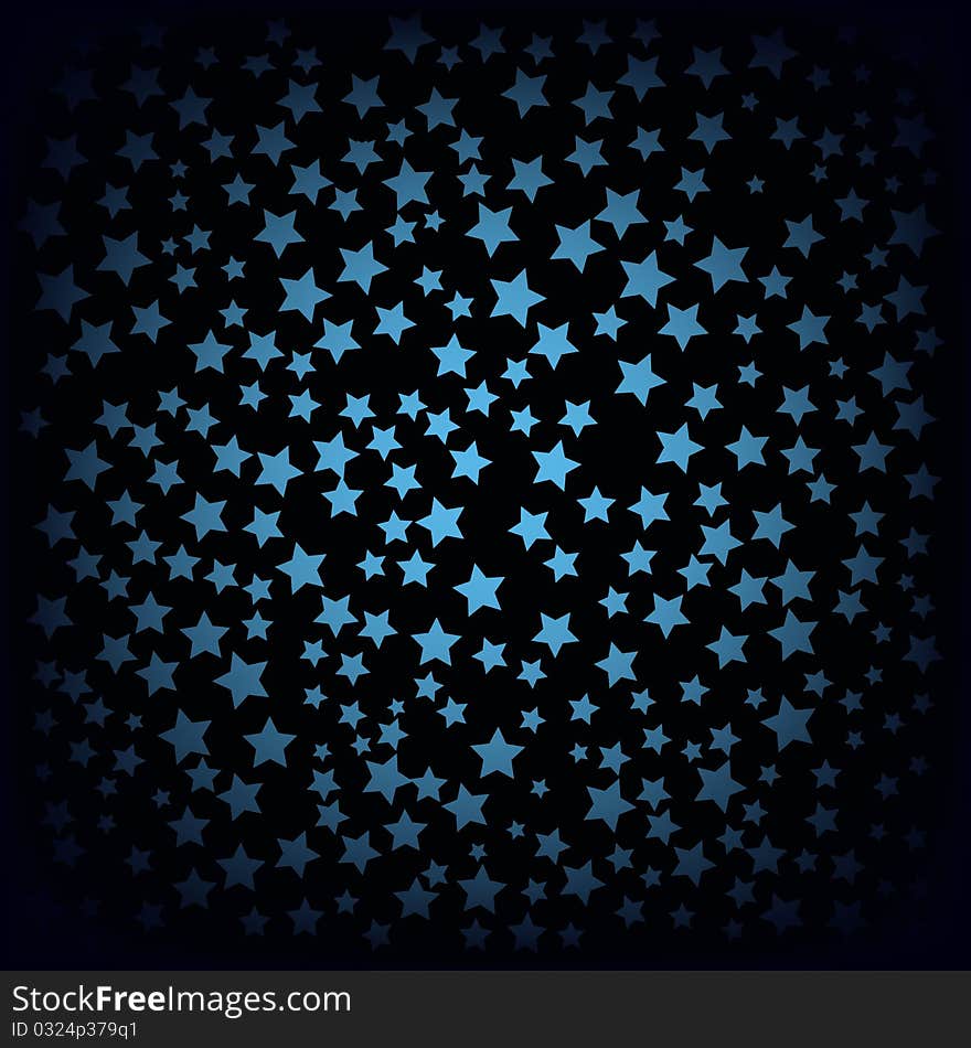 Abstract Background With Blue Stars