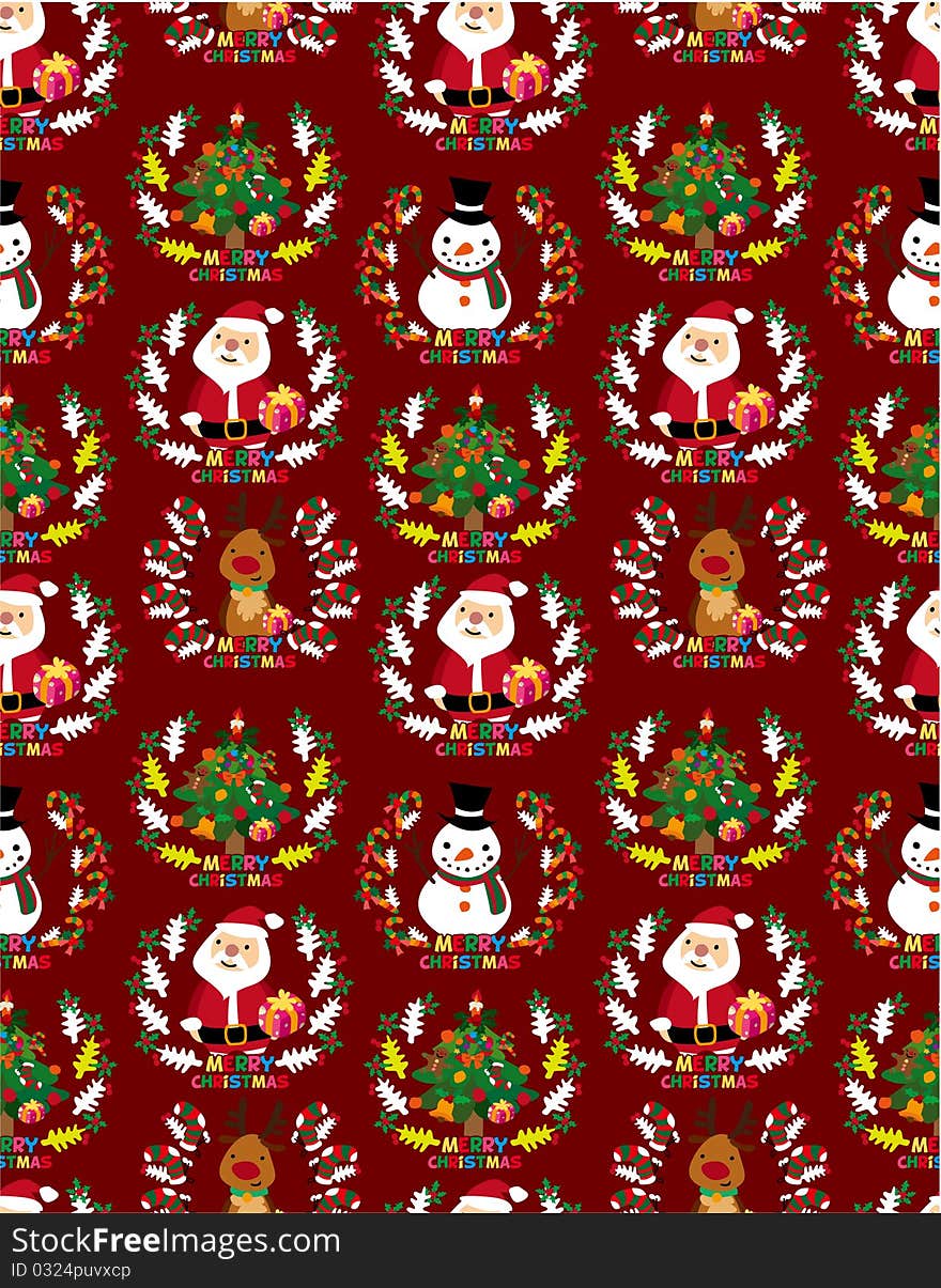 Seamless Christmas pattern,vector illustration