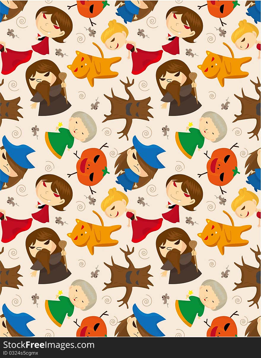 Seamless monster pattern