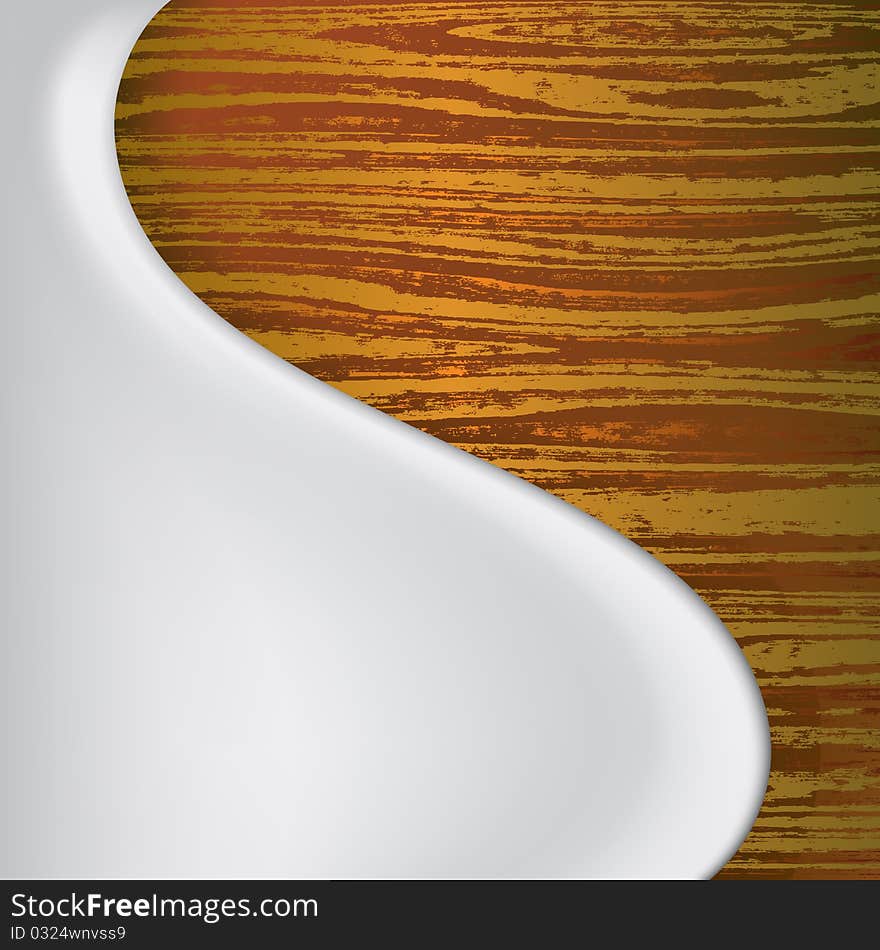 Abstract background wooden plank and white wave