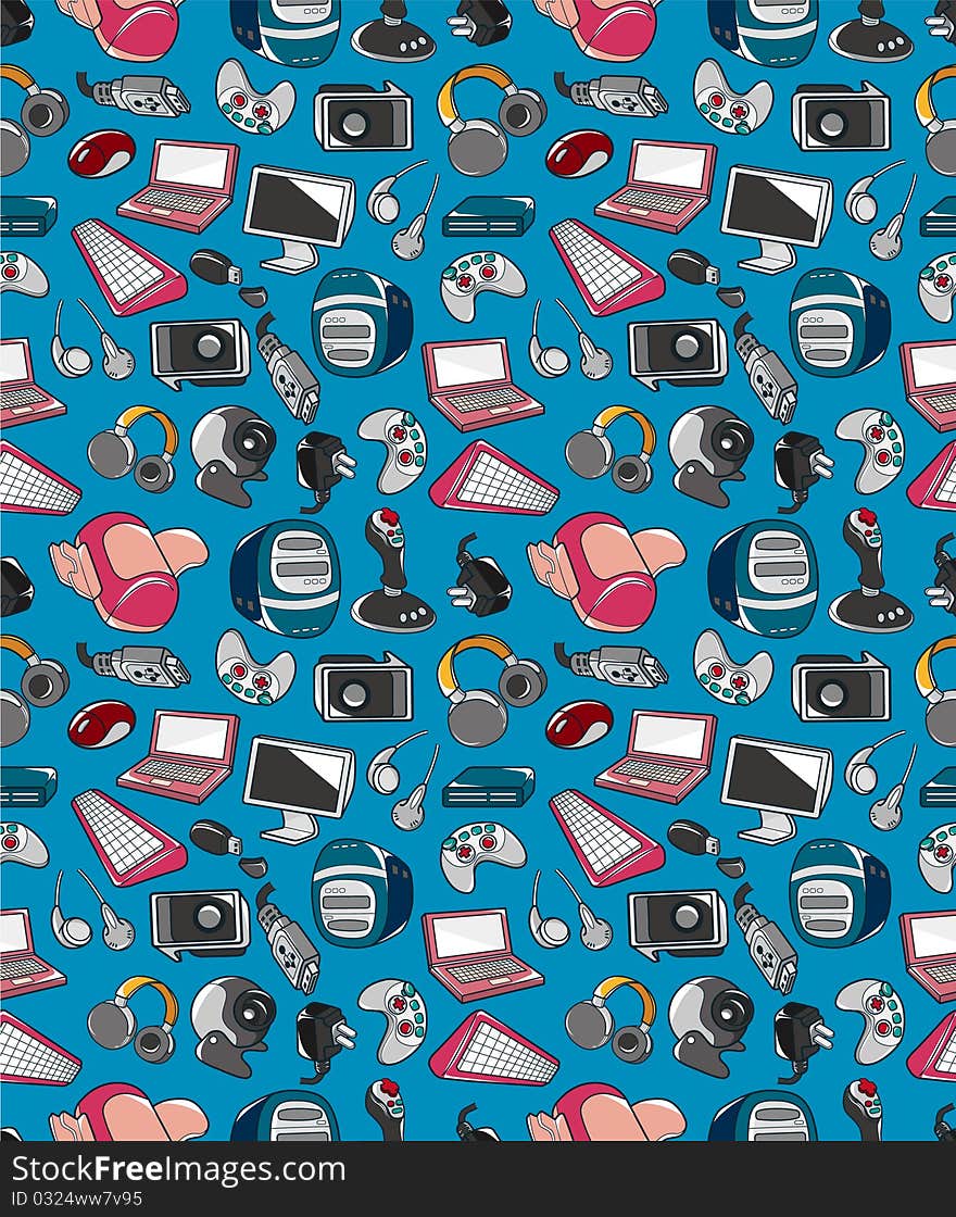 Seamless computer pattern,vector illustration