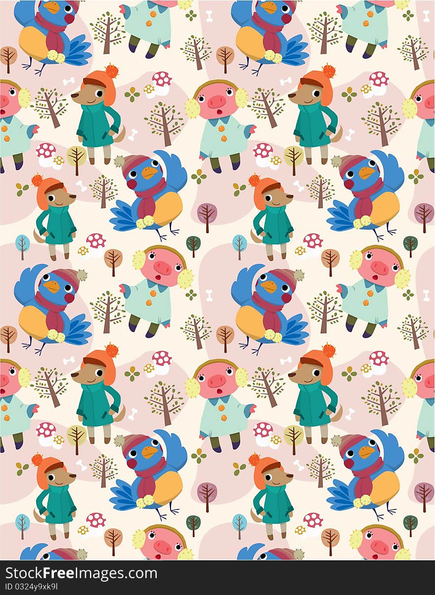 Seamless animal pattern