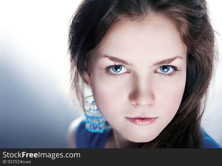 Beatiful young woman with blue eyes. Beatiful young woman with blue eyes