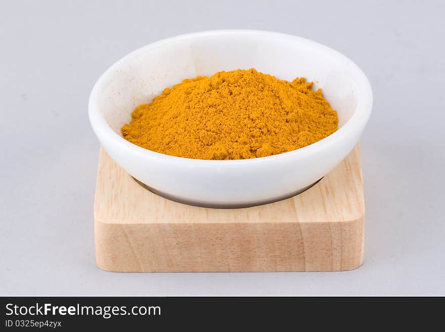 A small dish of curry powder