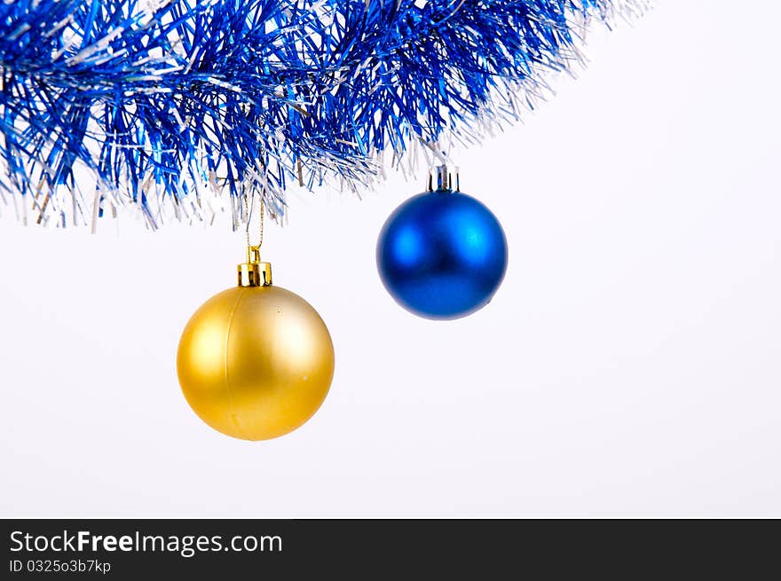 Christmas decoration objects on white background. Christmas decoration objects on white background