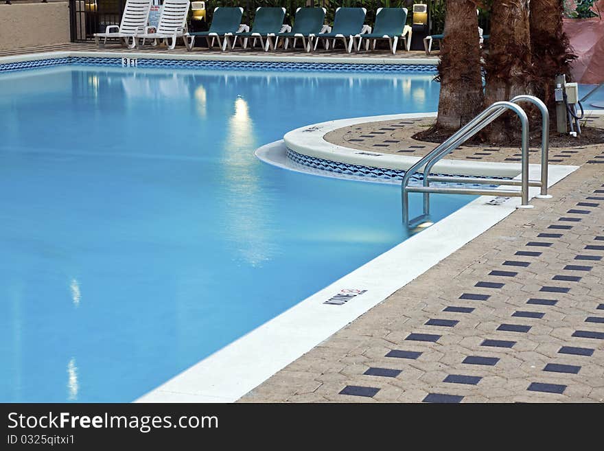 Pool in the tropical resort