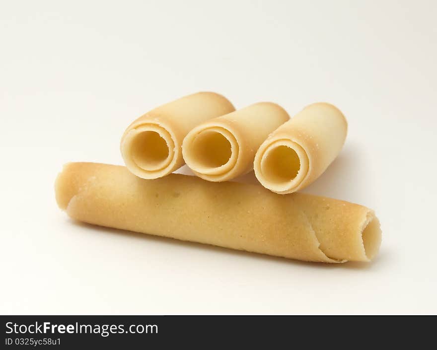 Some Cookies isolated on a white background