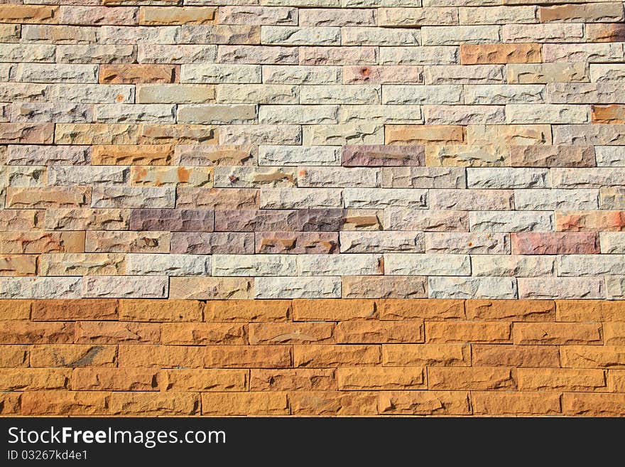 Pattern of colorful Modern Brick Wall texture