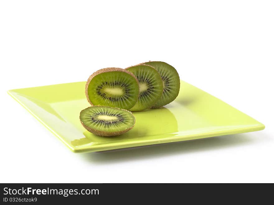 Dish Of Kiwi Fruit