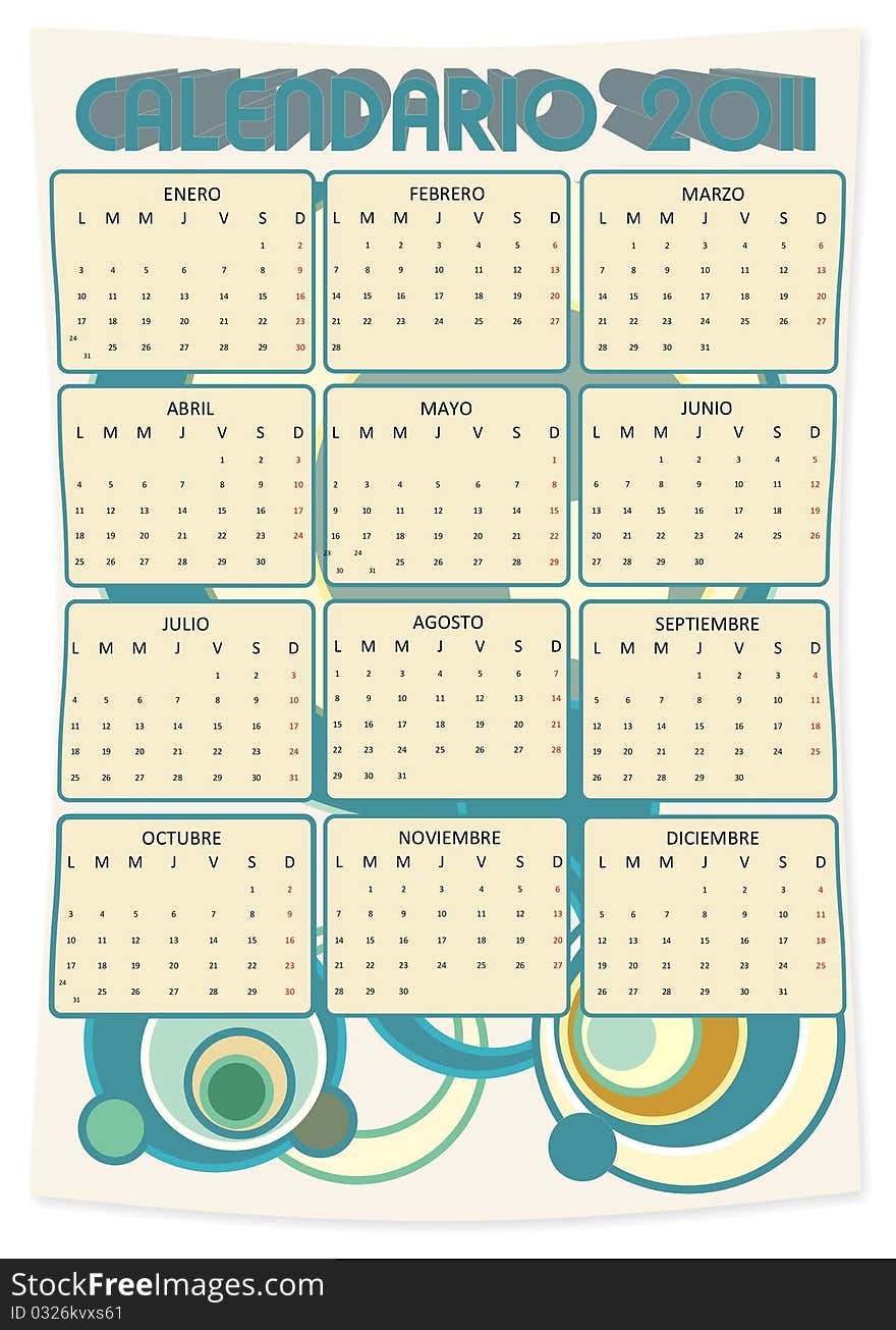 Calendar 2011 vector