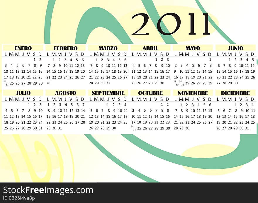 Calendar 2011 vector