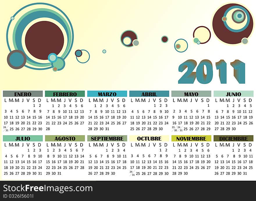 Calendar 2011 vector