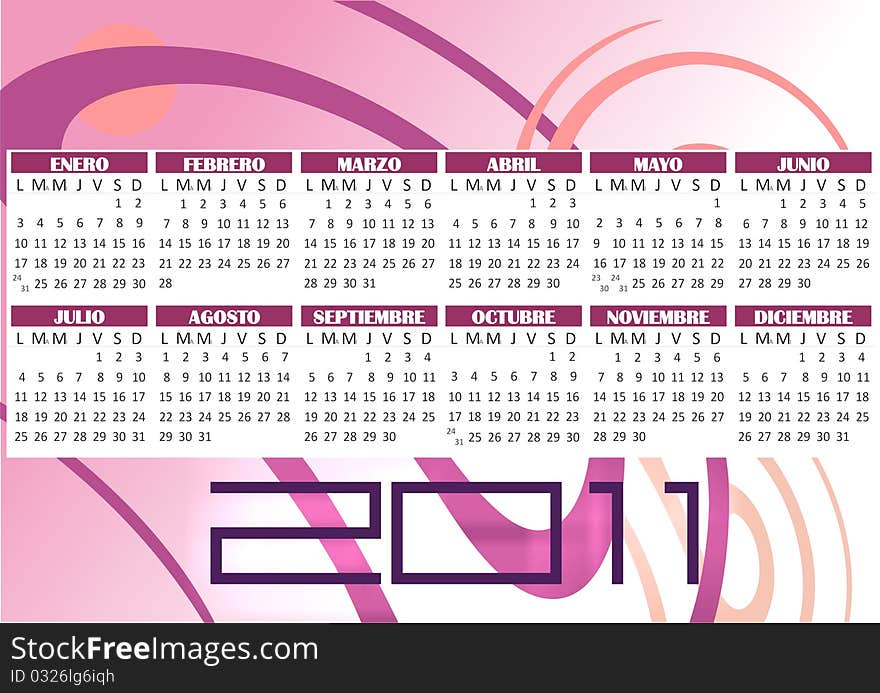 Calendar 2011 vector