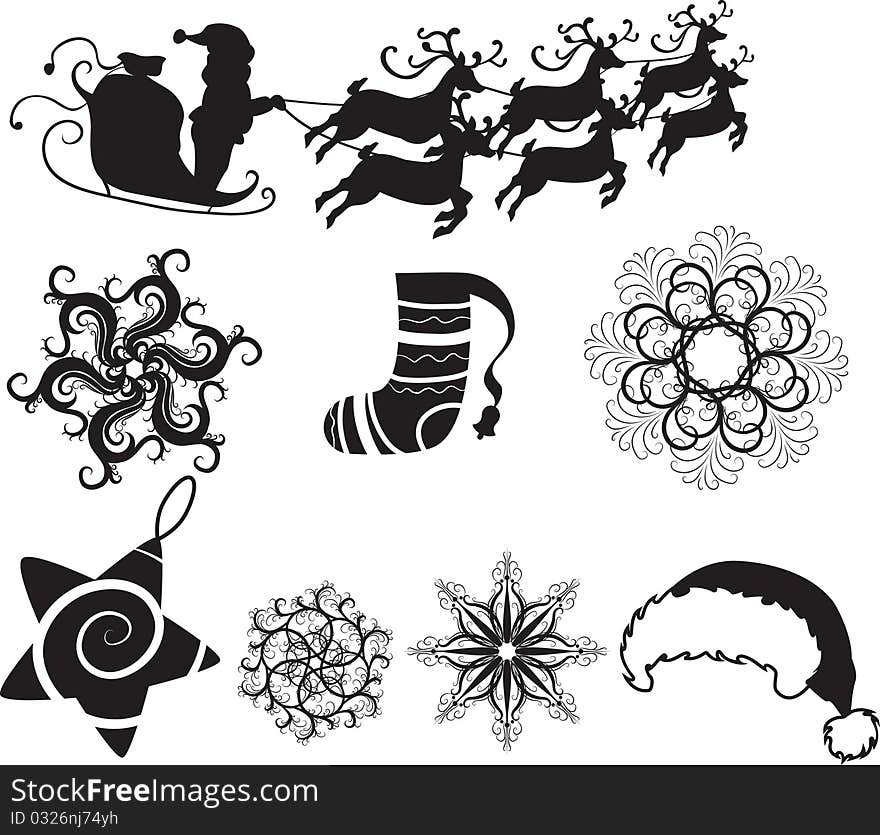 Set of christmas icons