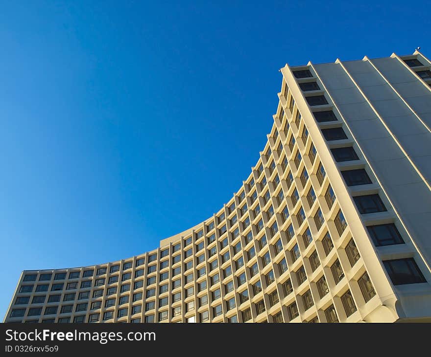 Curved Building Facade with copyspace for your text