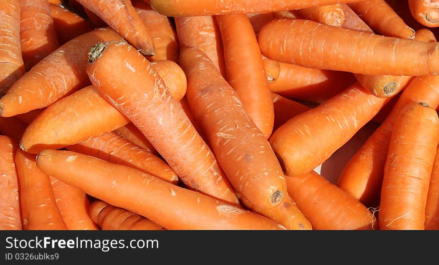 Bunch of orange healty carrots