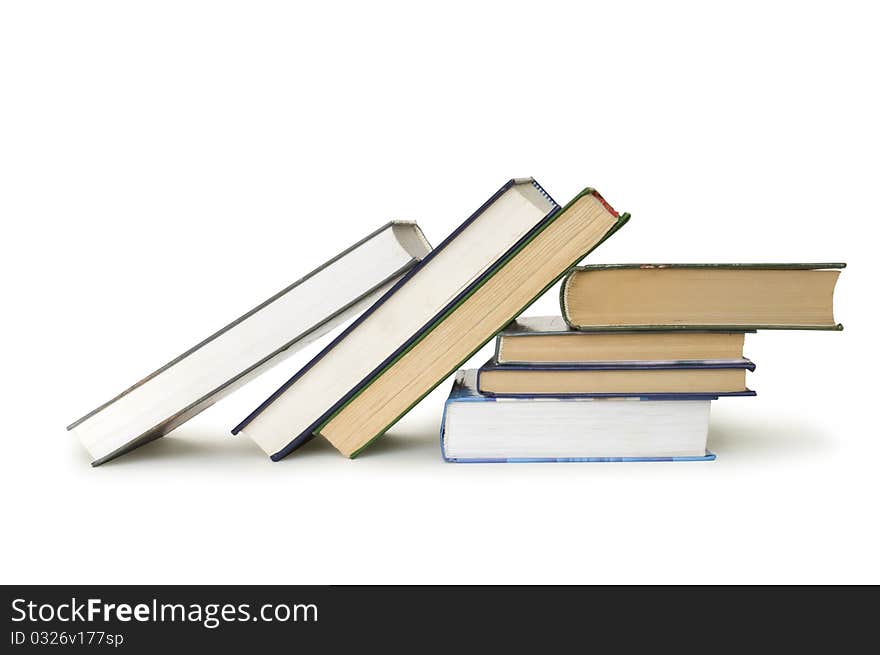 Stack of book isolated on white. Stack of book isolated on white