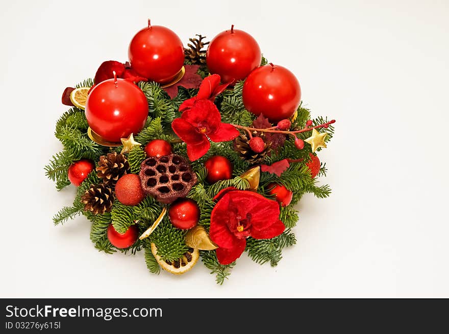 Red Advent Wreath