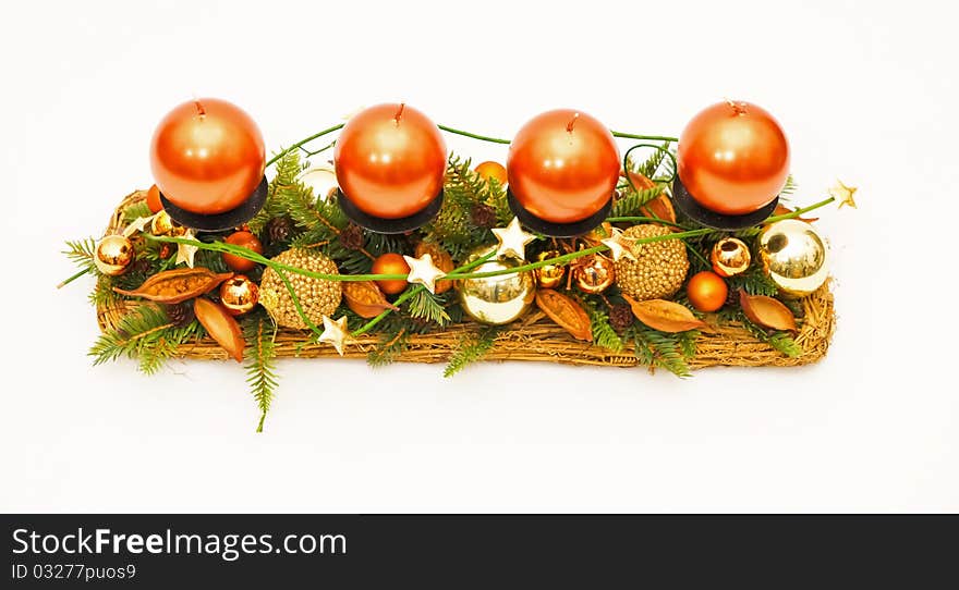 Christmas advent candles and advent decoration. Christmas advent candles and advent decoration