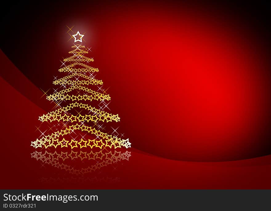 Abstract christmas tree