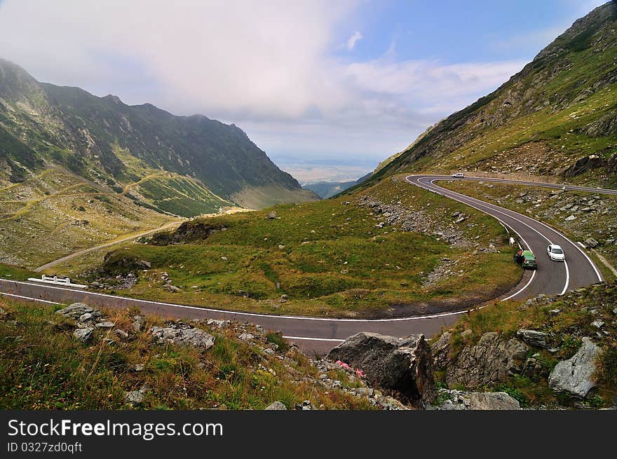 Transfagarasan, the most famous road in Romania. Transfagarasan, the most famous road in Romania