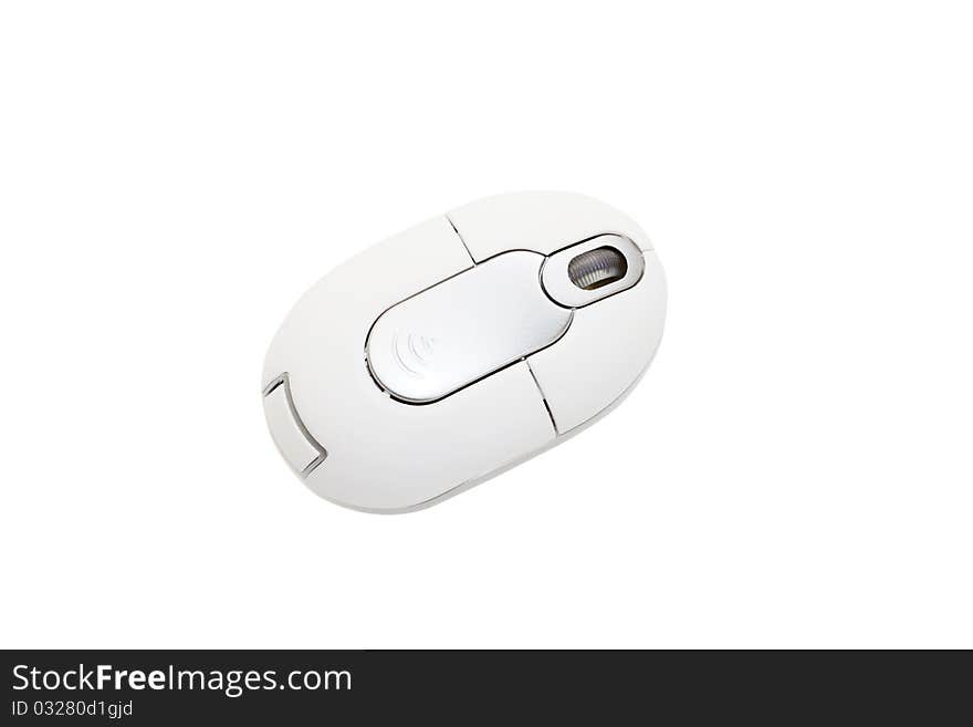 Cordless White Computer Mouse