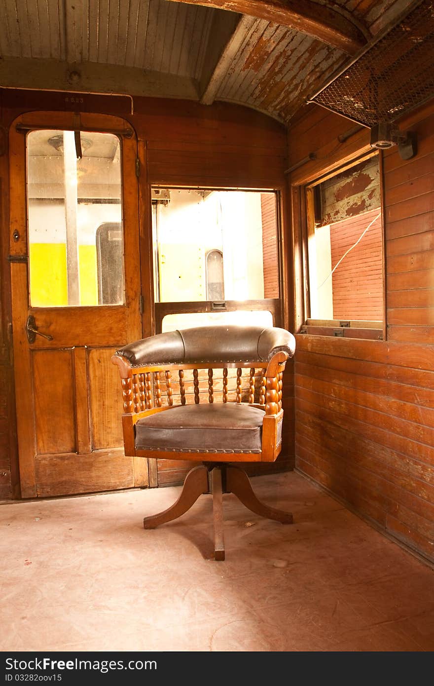 Old room in the old train