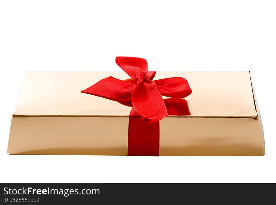 Christmas gifts in studio on white background. Christmas gifts in studio on white background