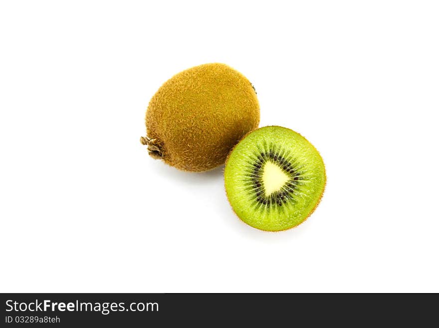 Fresh kiwis isolated on a white background