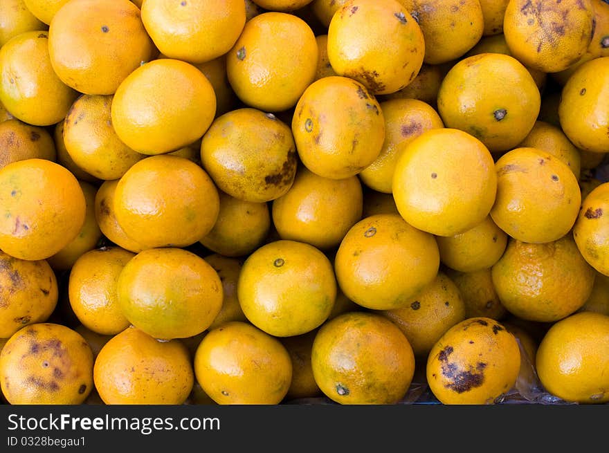 Lots of oranges on market. Lots of oranges on market