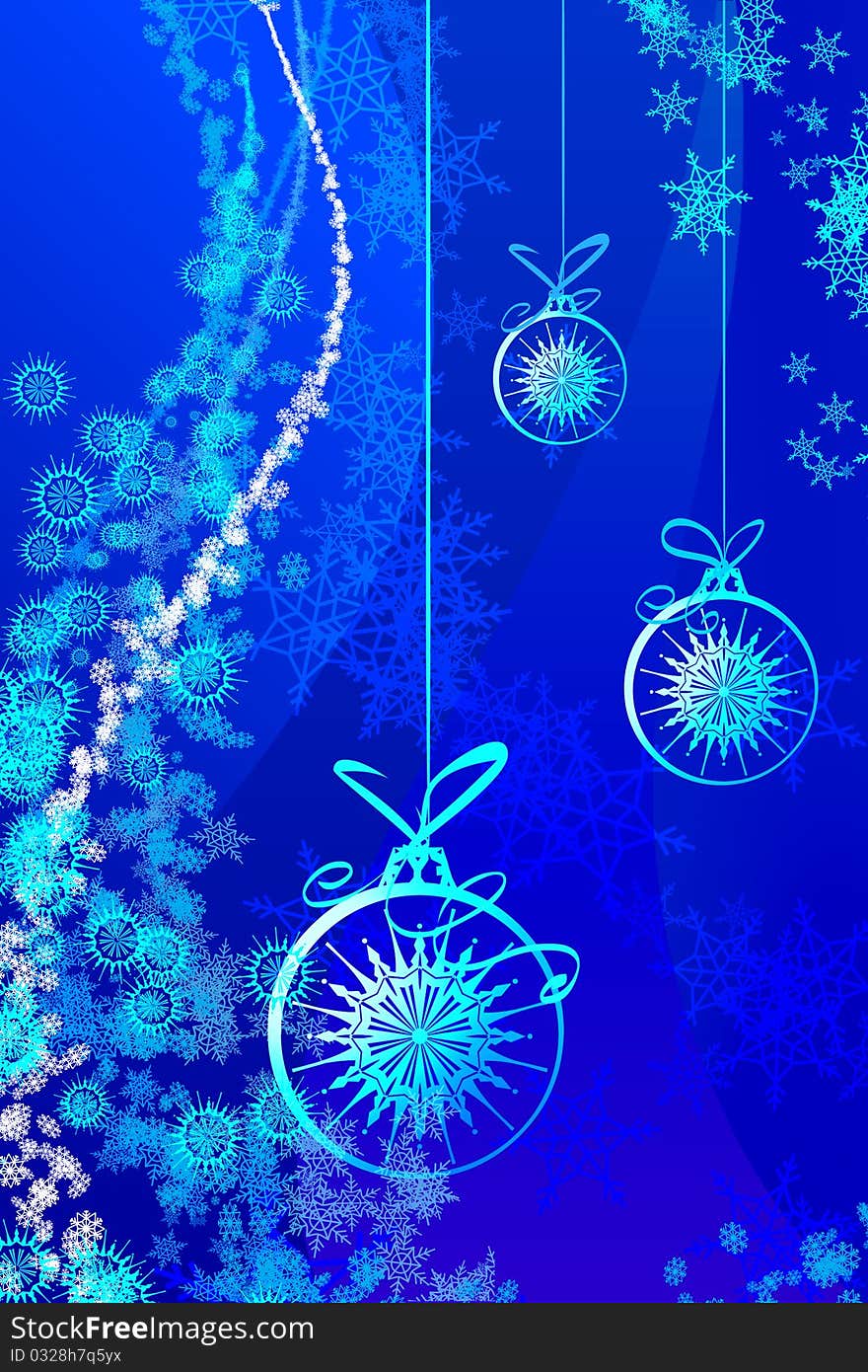 Background with Christmas tree balls