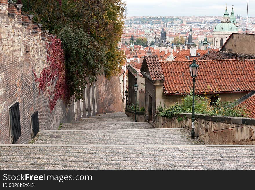 View of Prague from the top