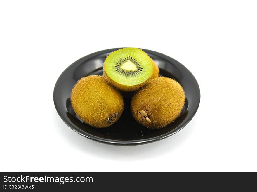 Fresh kiwis isolated on a white background