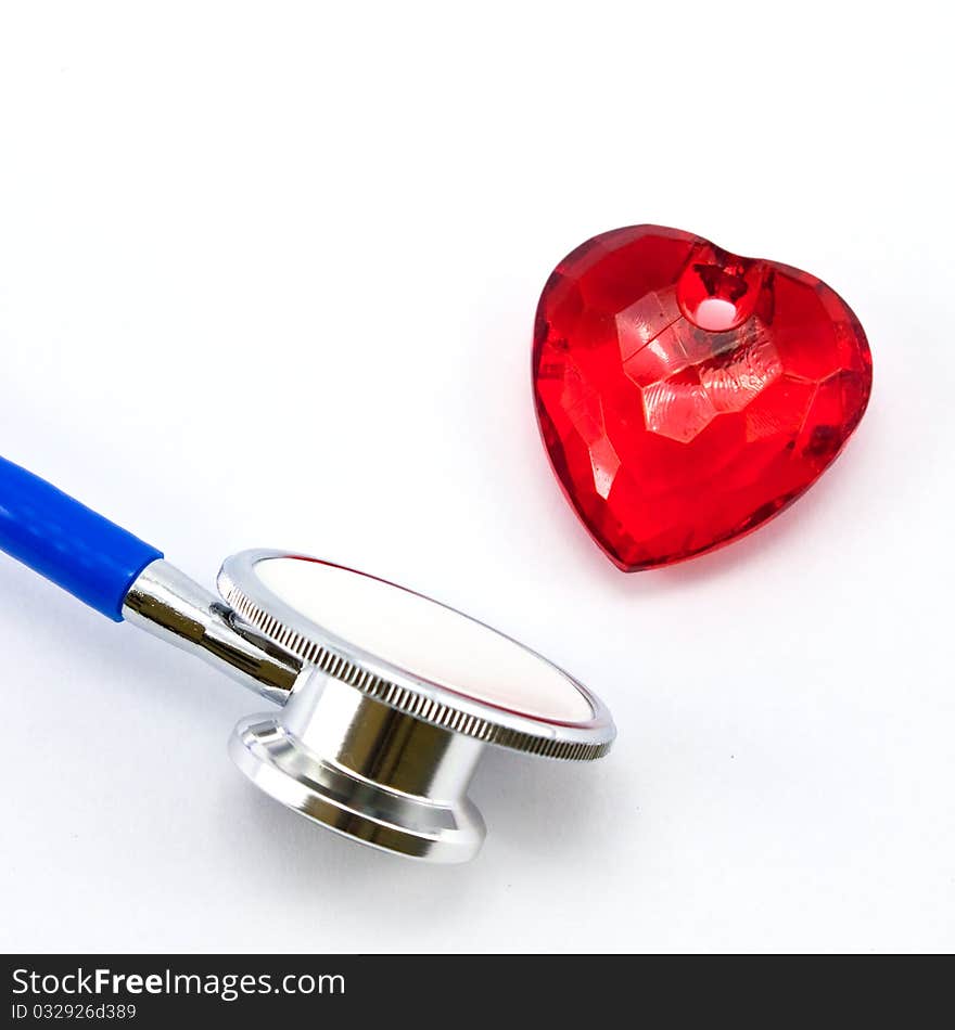 Heart and a stethoscope