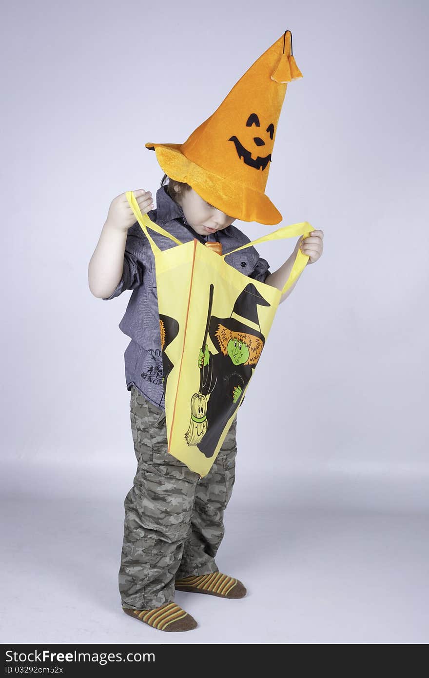 Child posing on a white background. Child posing on a white background