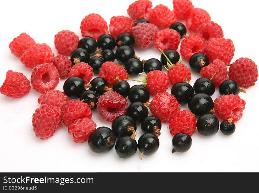 Ripe berry on a white background