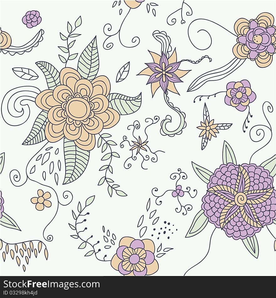 Abstract seamless pattern. Hand drawn. Abstract seamless pattern. Hand drawn