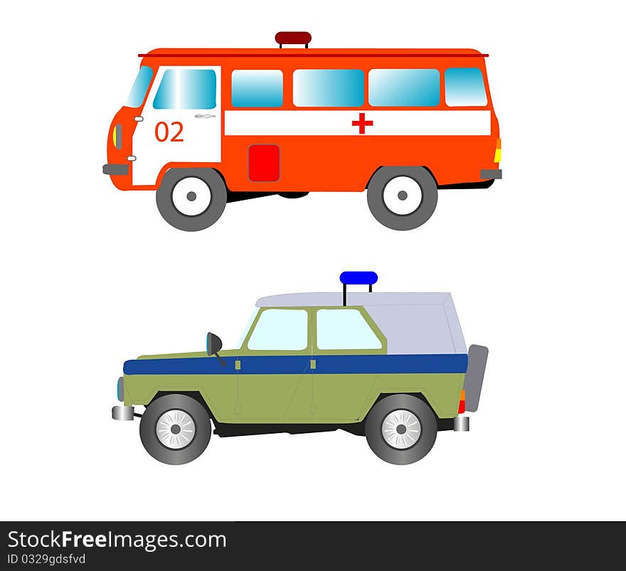 Machine to ambulance and police bodies