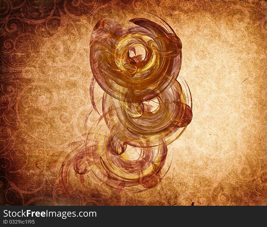 Abstract fantasy vintage pattern for background