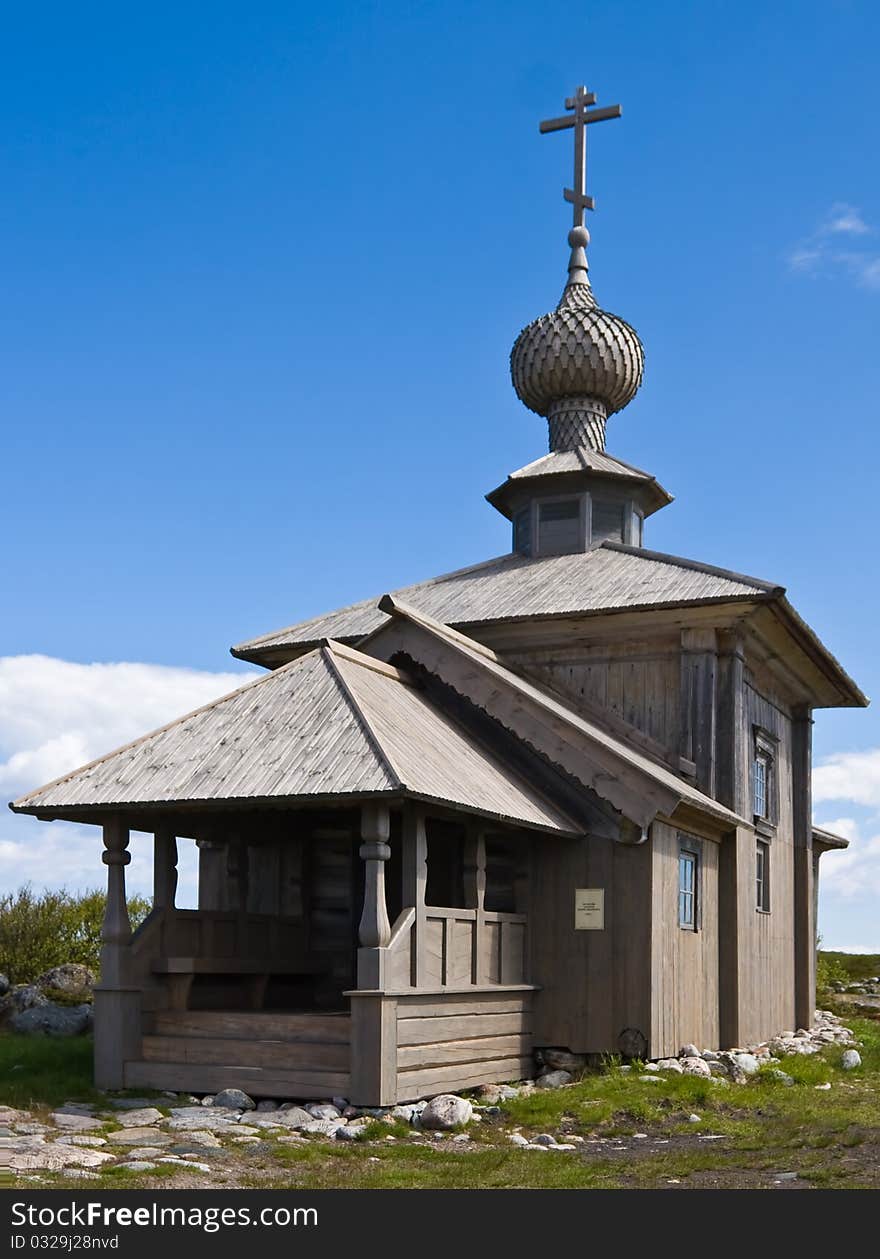 Saint Andrew chapel on Greater Zayatsky island