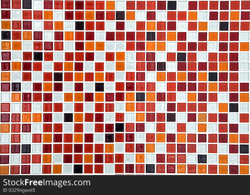 Red Ceramic Mosaic Background