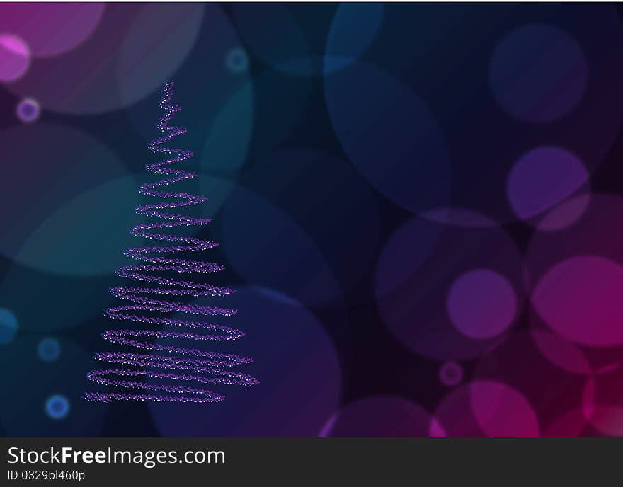 New year background with tree