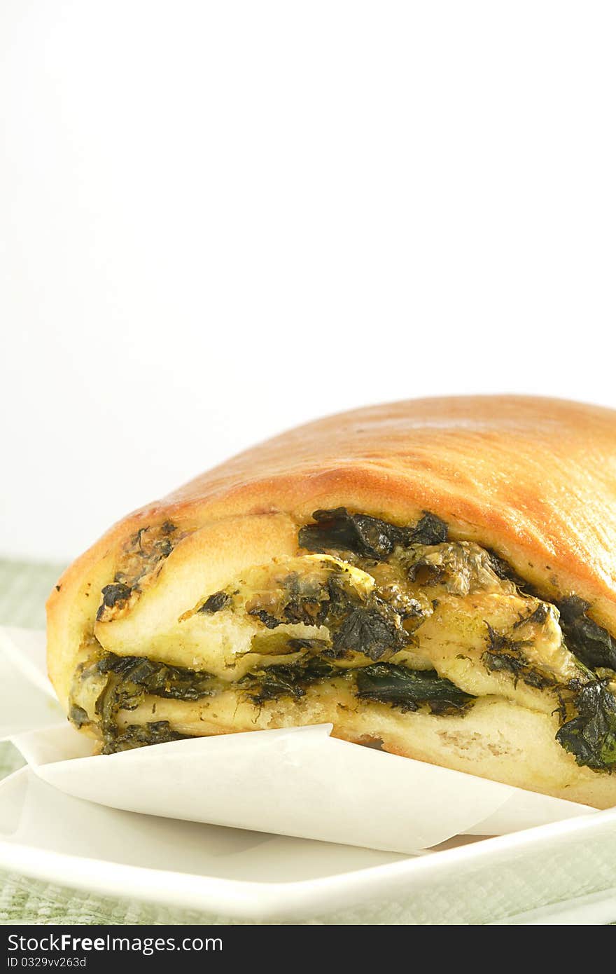 Spinach and cheese roll