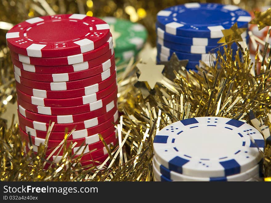 Casino Chips Close-up