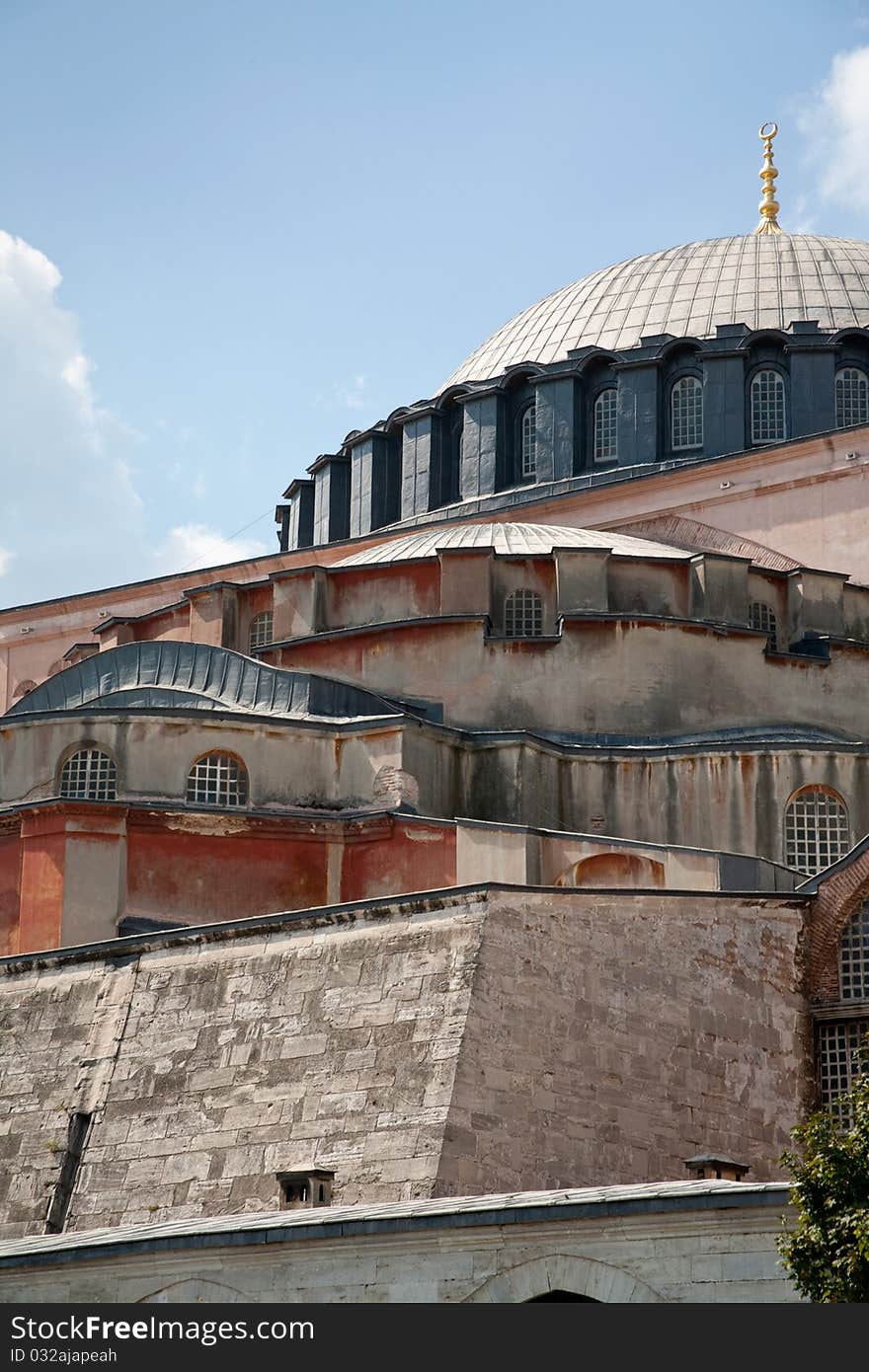 Fragment of Haghia Sophia wall in Istanbyl. Fragment of Haghia Sophia wall in Istanbyl