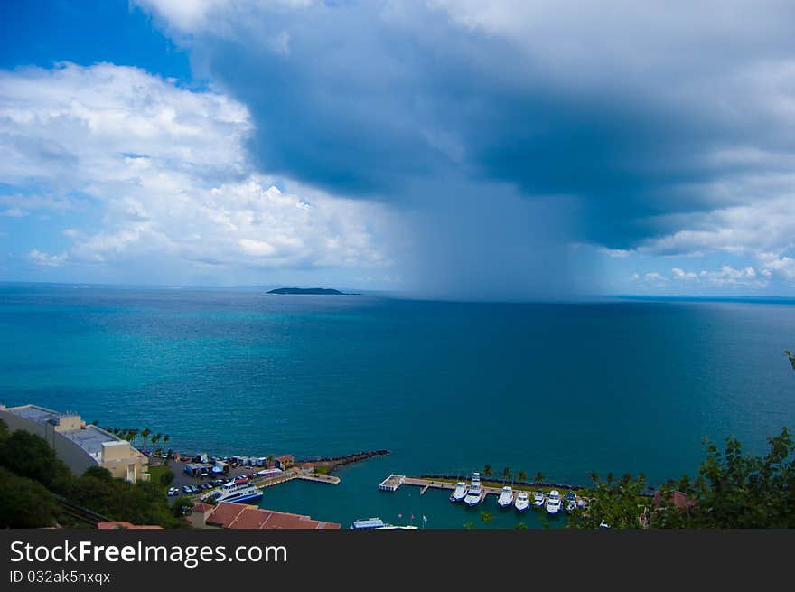 Storm Cloud In The Middle Of The Ocean