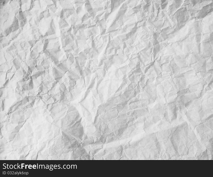 White crumpled paper for background