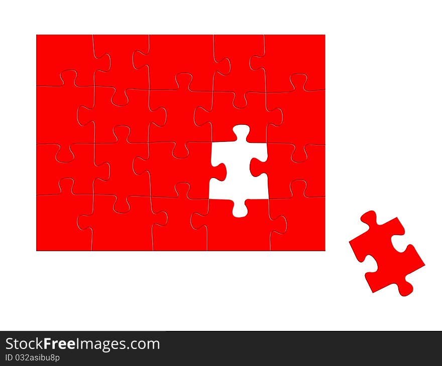 Jigsaw puzzle pieces isolated against a white background. Jigsaw puzzle pieces isolated against a white background